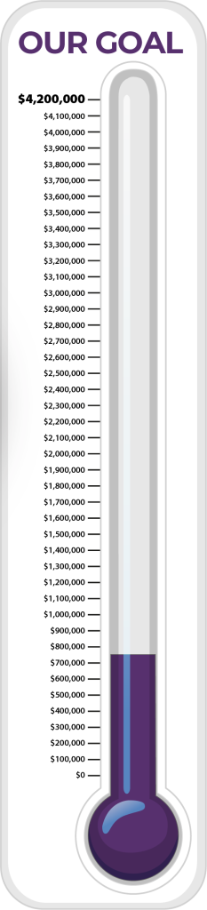 Thermometer graphic $750,000